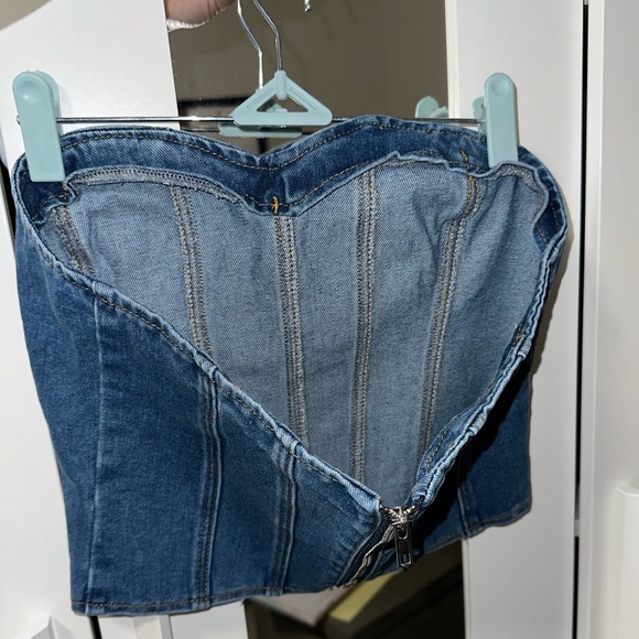 Pretty Little Thing Denim Top - Picture 2 of 2